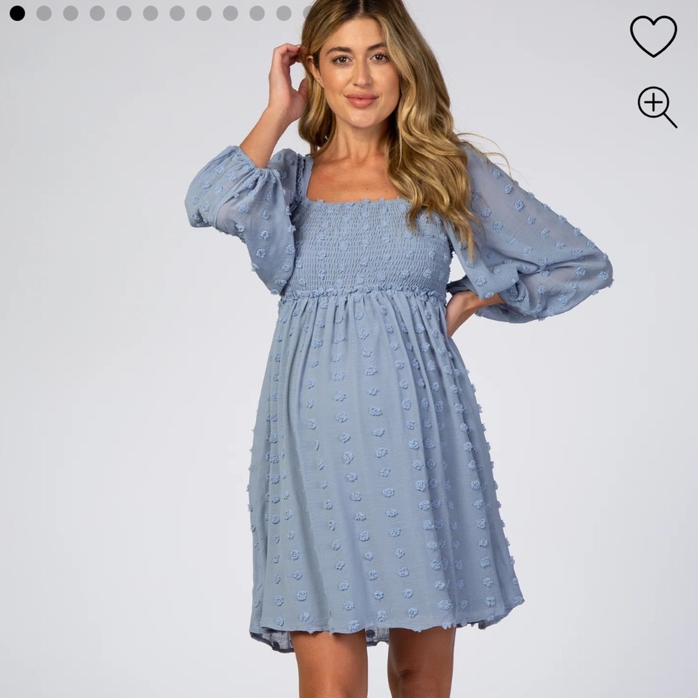 Pinkblush Light Blue Chiffon Maternity Dress